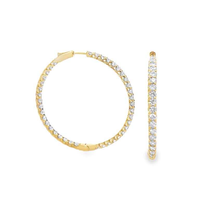 7.0ct Diamond Hoop Earrings