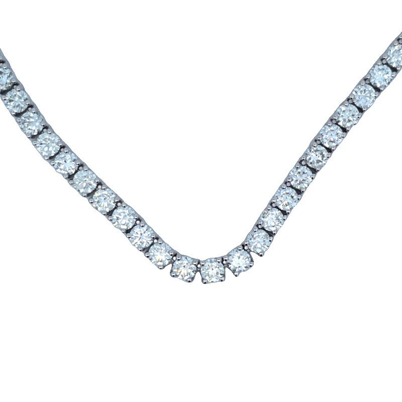 In Line Diamond Necklace 38.78 carats