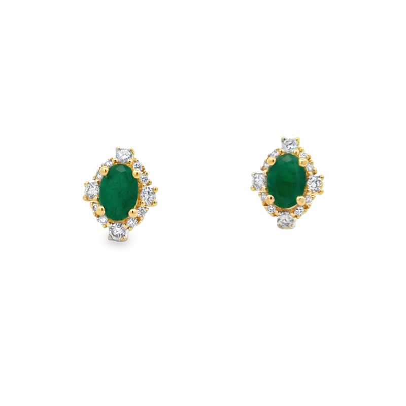 Emerald And Diamond Earrings