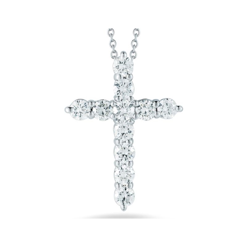 Roberto Coin Diamond Cross Pendant Necklace