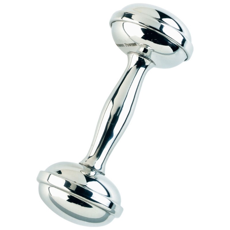 Salisbury Pewter Dumbell Rattle