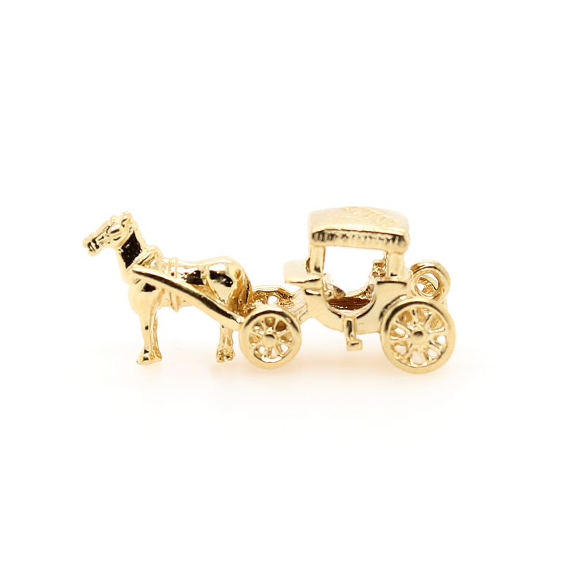 14 Karat Yellow Gold Savannah Carriage Charm