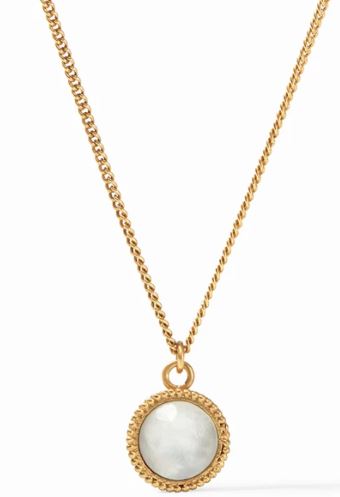 Gold Plated 24K Yellow Gold Bead Heart Antique Pendant Necklace