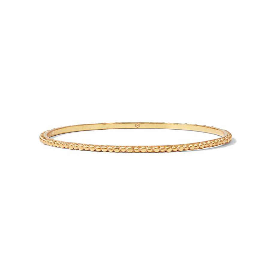 Julie Vos Slender Bangle Bracelet With An Eternal Beaded Accent On The Outer Edge