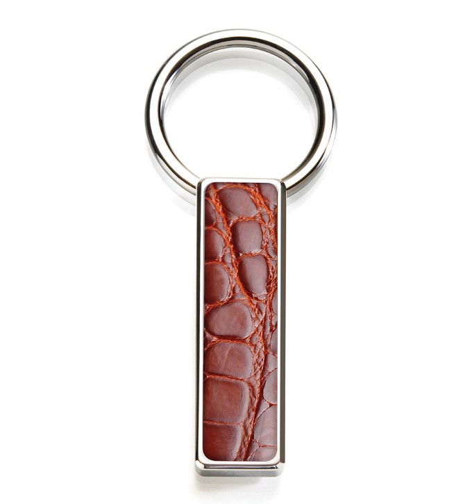 M-Clip Cognac Alligator Key Ring