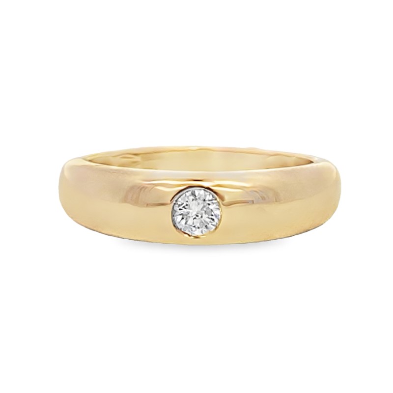 14 Karat Yellow Gold Full Cut Diamond Ring .20 Carat