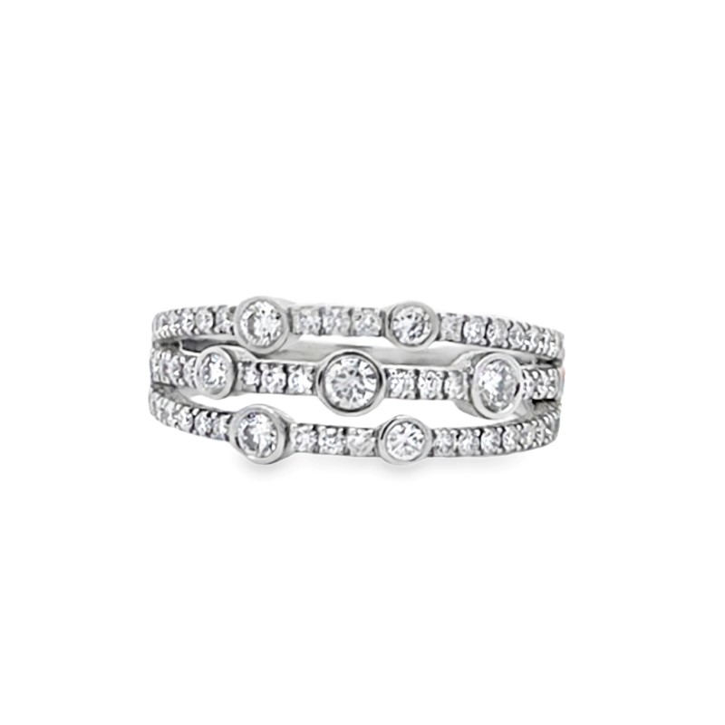 3 Row Diamond Band