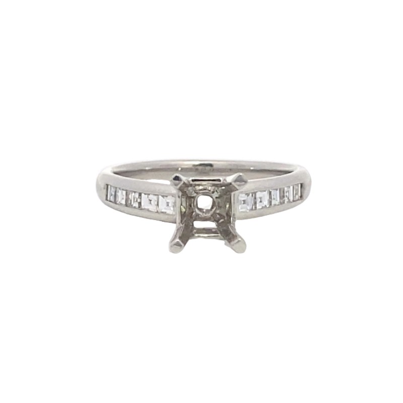 Platinum Diamond Semi Mount Ring