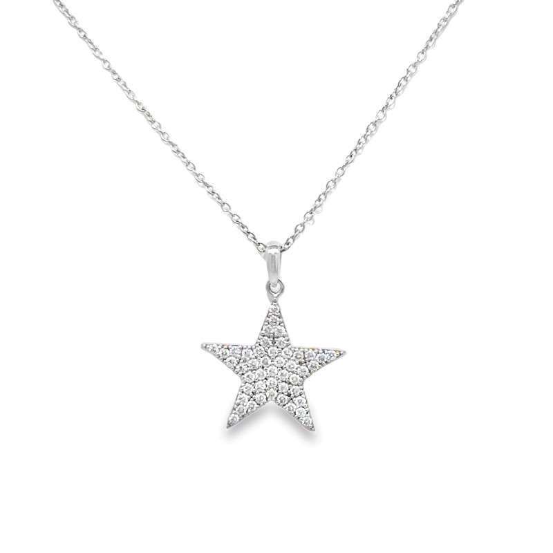 Pave Diamond Star Necklace