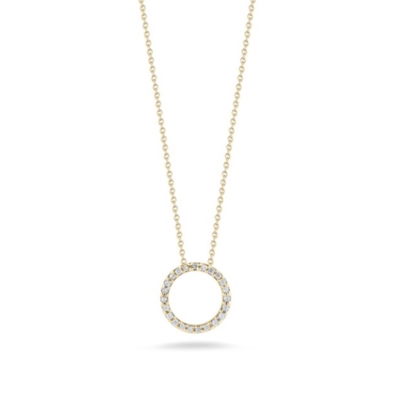 Roberto Coin Tiny Treasures Small Diamond Circle Necklace