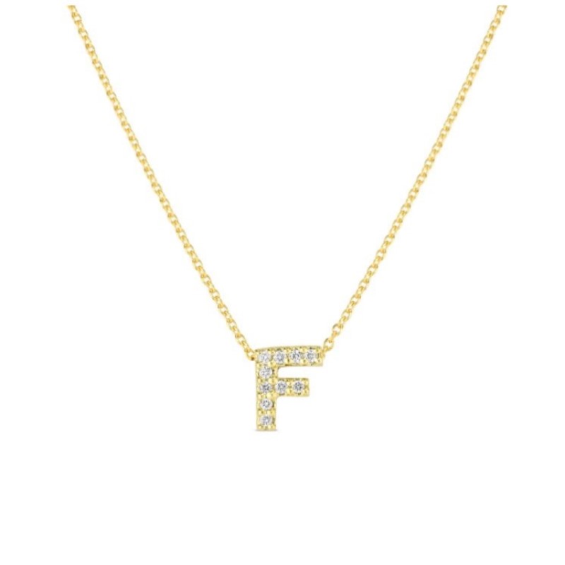 Roberto Coin Diamond Love Letter F Necklace