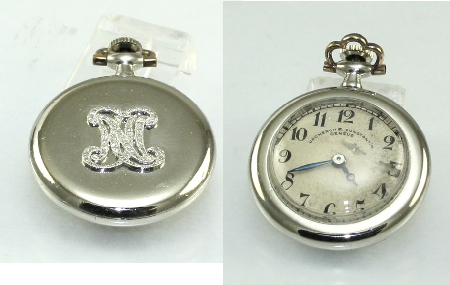 Estate Platinum Vacheron & Constantin Geneve Mini Pocket Watch With Diamonds