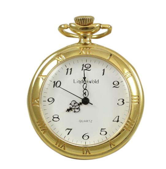 Estate Stainless Steel Yellow Tone Lindenwold Pocket Watch