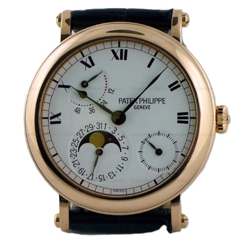 Estate 18 Karat Yellow Gold Patek Philippe 36mm Watch From The Complications Series