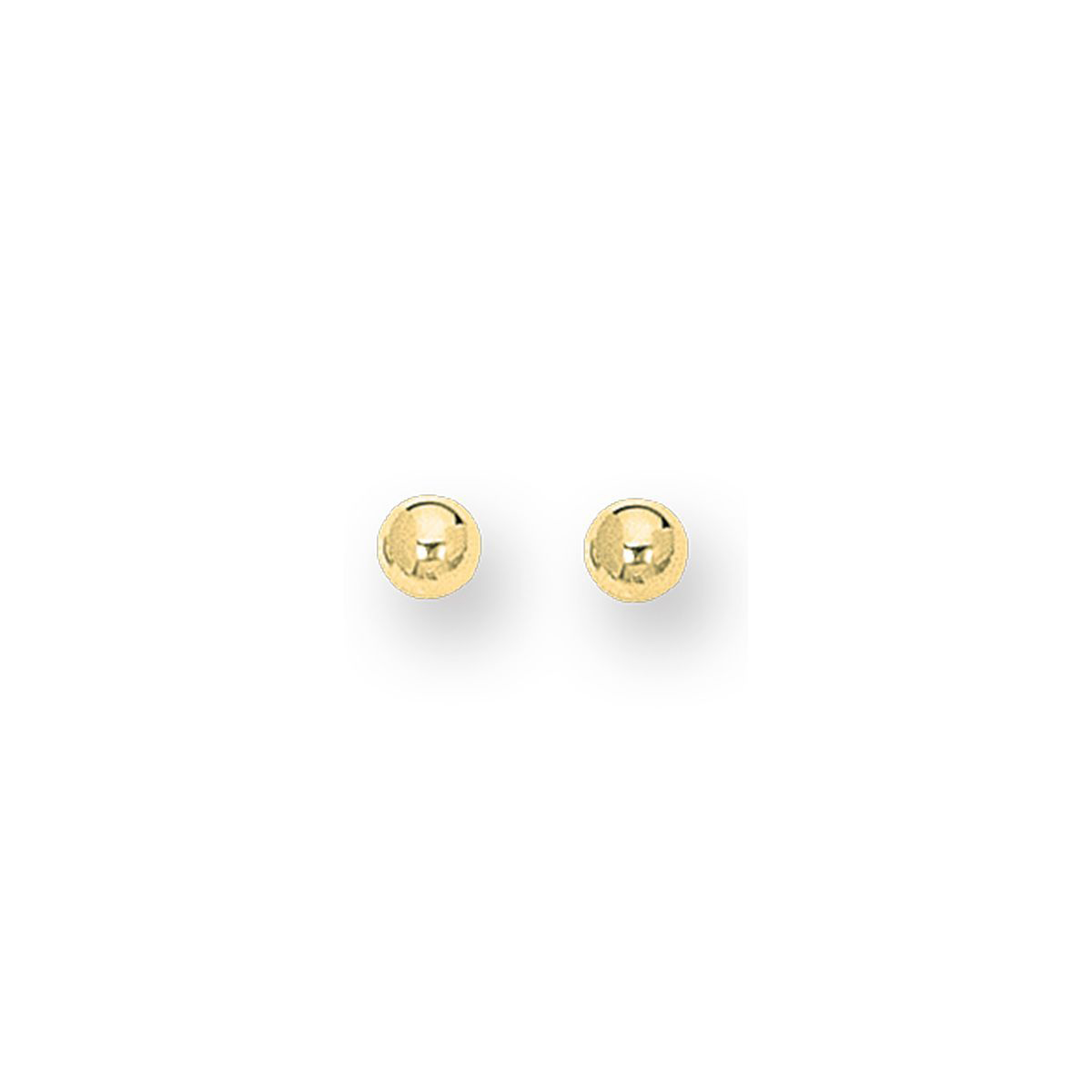 14 Karat yellow gold 5mm Ball Earrings  Post And Friction Backs.