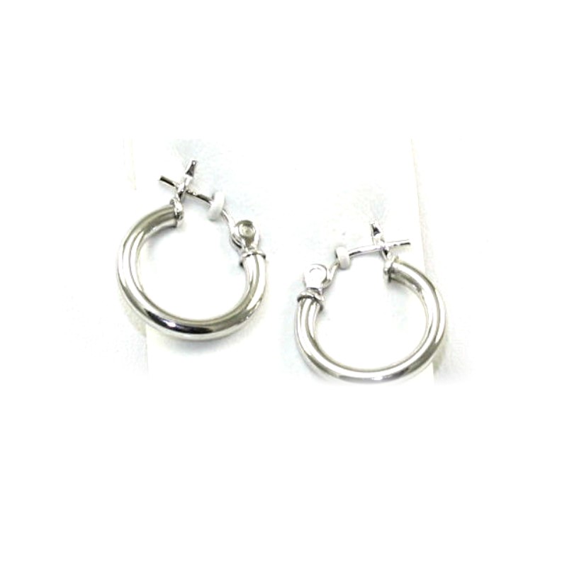 Kiddie Kraft Sterling Silver Baby Small Tubular Hoop Huggie Earrings