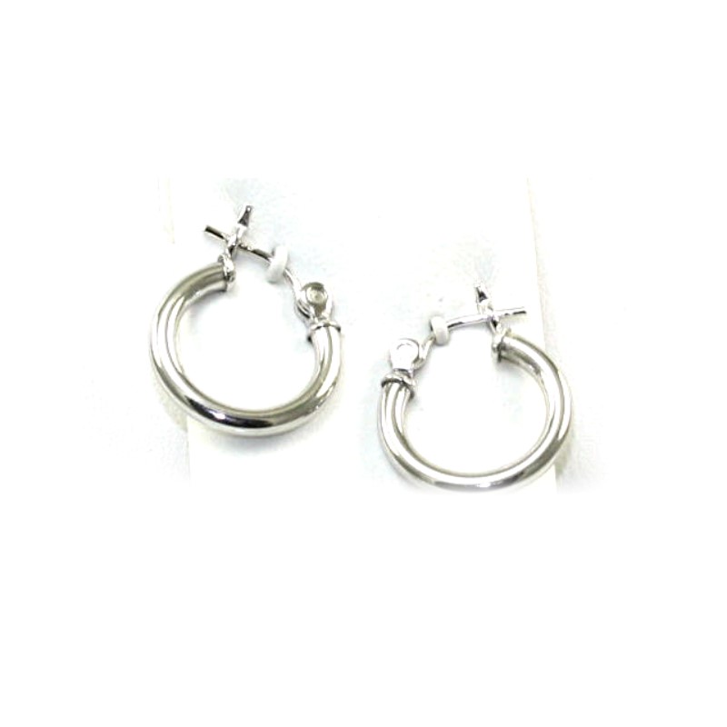 Sterling Silver Baby Small Tubular Hoop Huggie Earrings