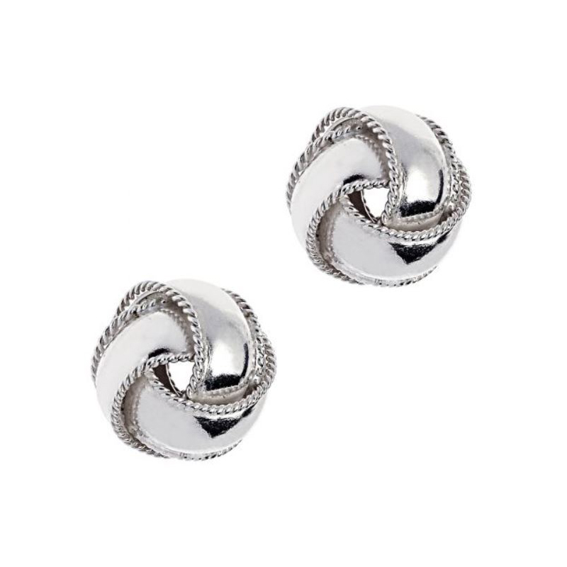 Sterling Silver Love Knot Earrings