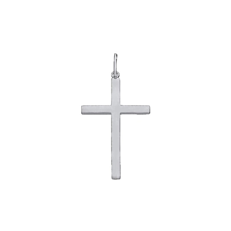 Sterling Silver Cross Pendant Suspended On A 24