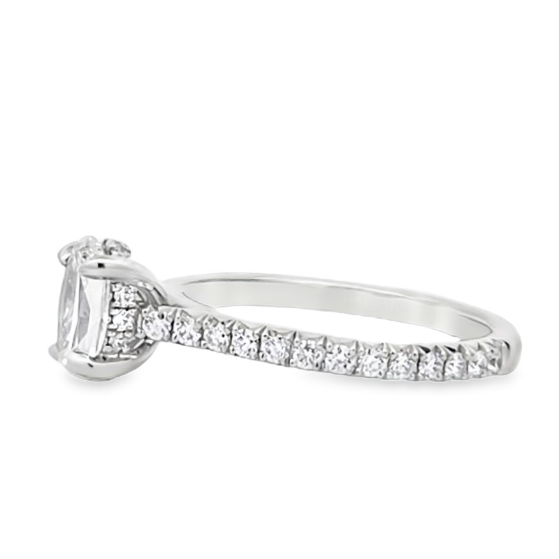 Henri Daussi GIA Certified Oval Cut Diamond Engagement Ring