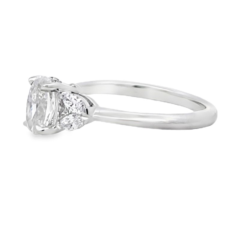 Henri Daussi GIA Certified Oval Cut Diamond Engagement Ring