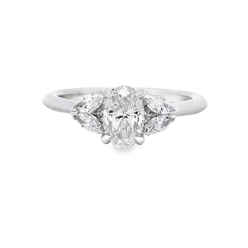 Henri Daussi GIA Certified Oval Cut Diamond Engagement Ring