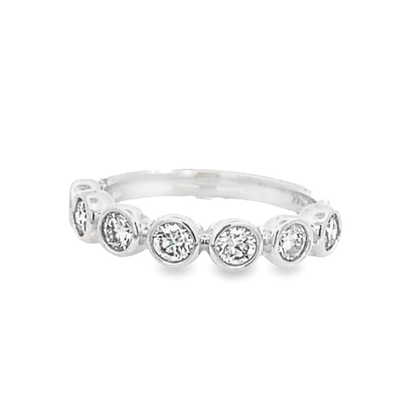 14 Karat White Gold Diamond Band