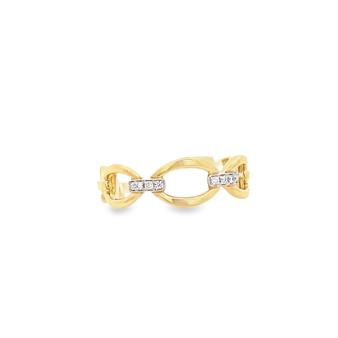14 Karat Yellow Gold Diamond Fashion Ring