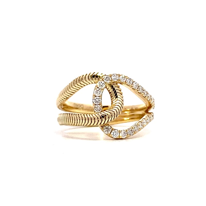 Double Loop Diamond Ring