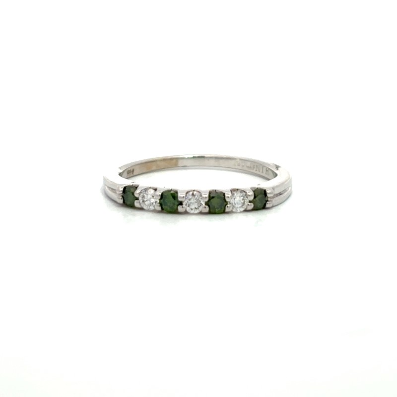 Green And White Diamond Band