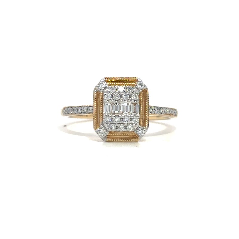 Cushion Shaped Diamond Cluster Ring