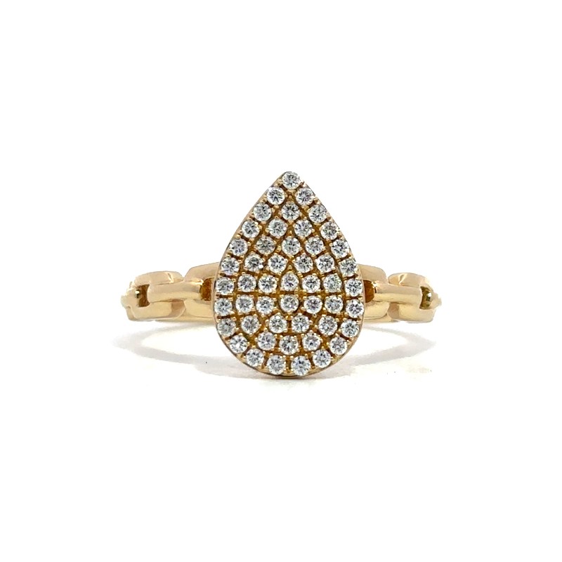 Pave Diamond Buckle Ring