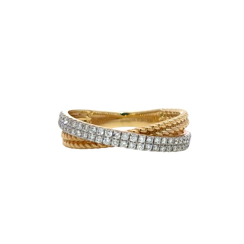 Diamond Criss Cross Ring