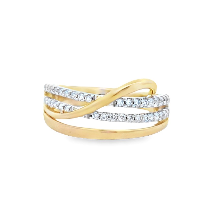 .25 Carat 3 Row Curvy Diamond Band .25 Carat 3 Row Curvy Diamond Band
