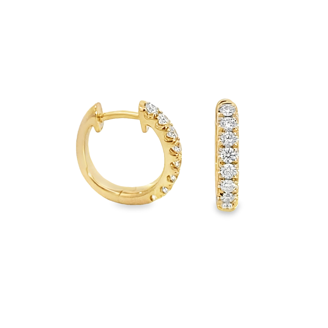 Diamond huggie earrings