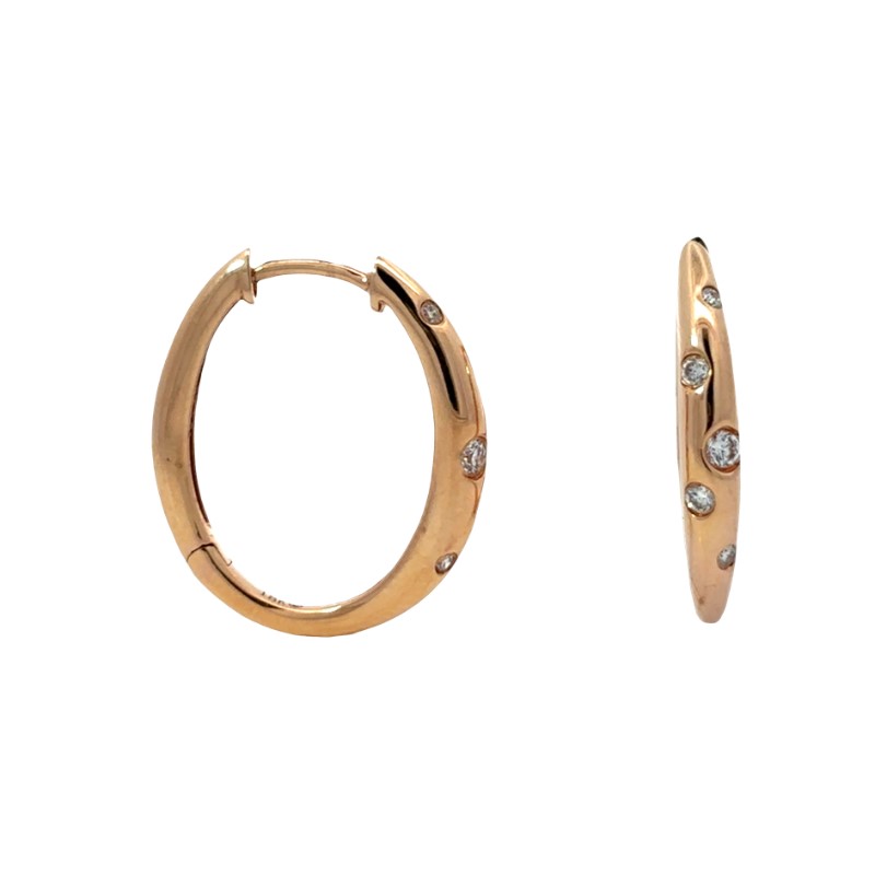 Diamond Oval Hoops
