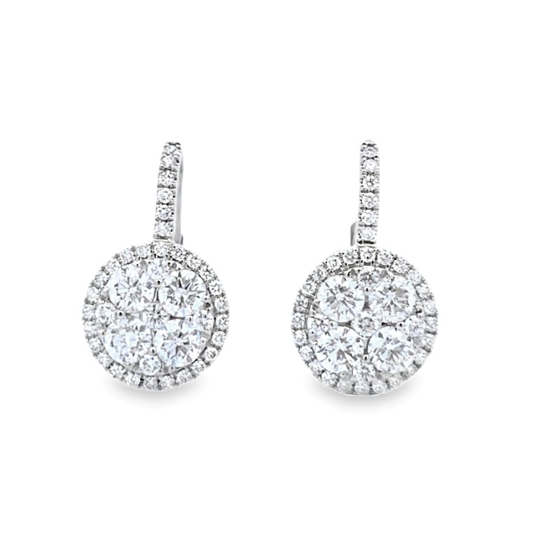 2.0 Carat Diamond Cluster Earrings 2.0 Carat Diamond Cluster Earrings