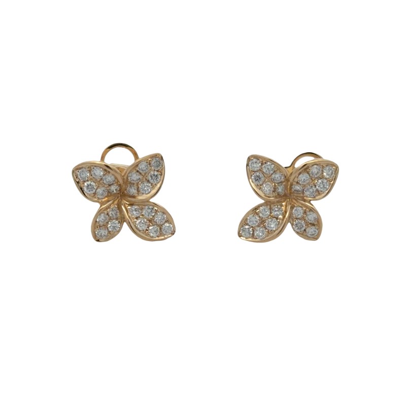Diamond Flower Earrings