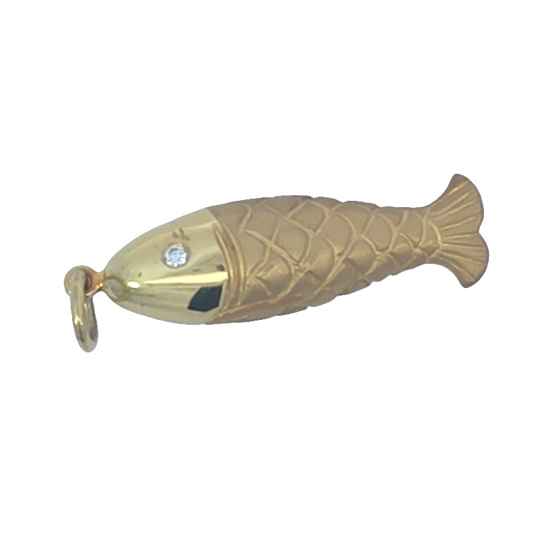 Mazza Diamond Fish Pendant