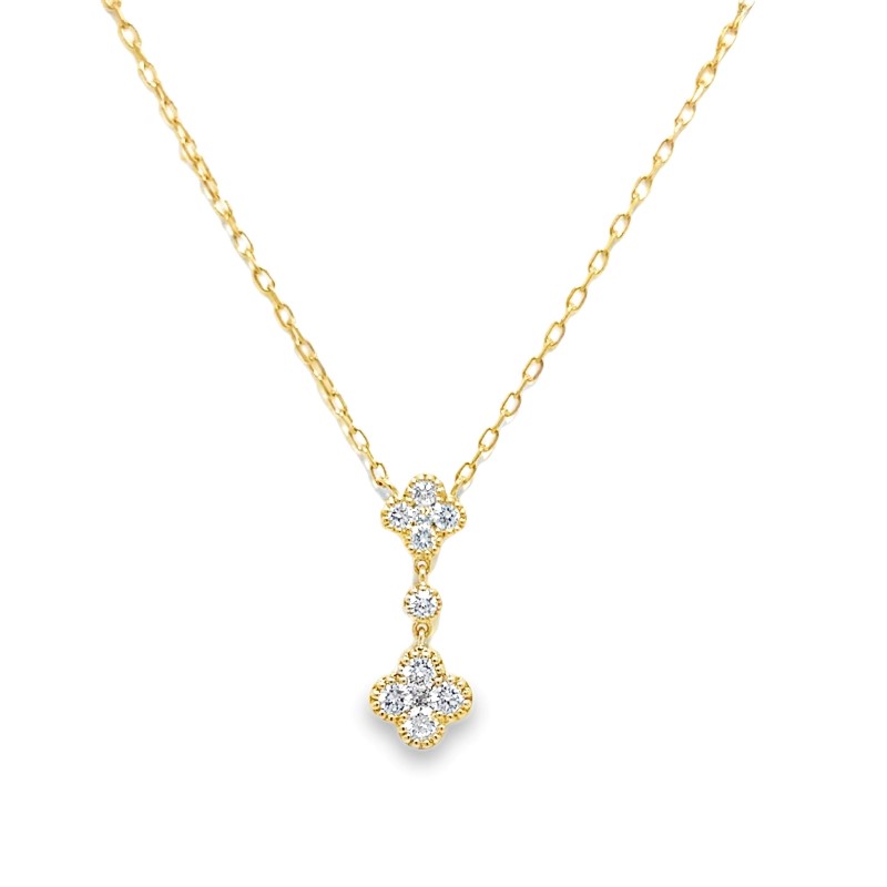 Double Diamond Clover Necklace