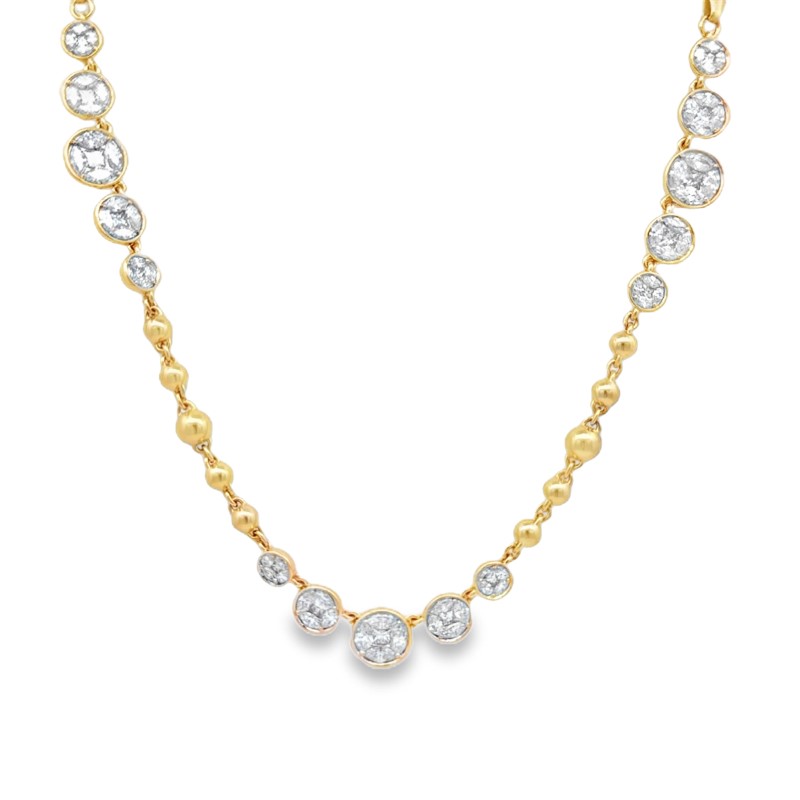 Diamond Cluster Station Bolo Necklace