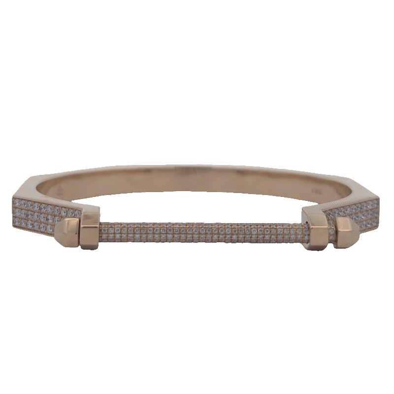 Geometric Diamond Bangle