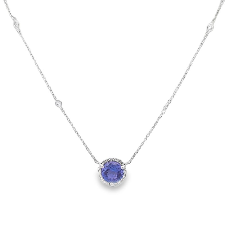 Diamond And Tanzanite Necklace