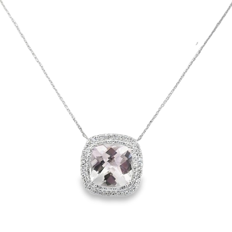 Morganite And Diamond Necklace