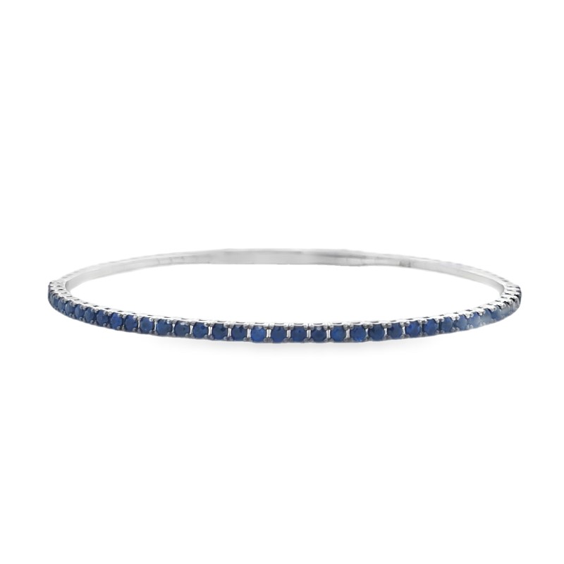 Flexible Blue Sapphire Bangle