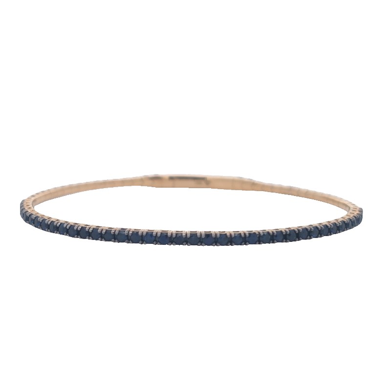 Flexible Blue Sapphire Bangle