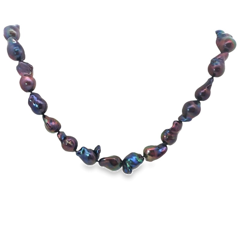 Large Black Baroque Pearl Necklace Large Black Baroque Pearl Necklace