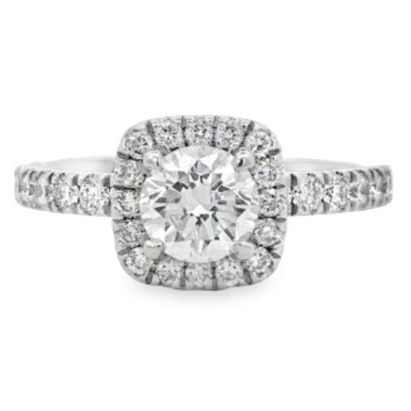 Estate 14 Karat White Gold Diamond Engagement Ring