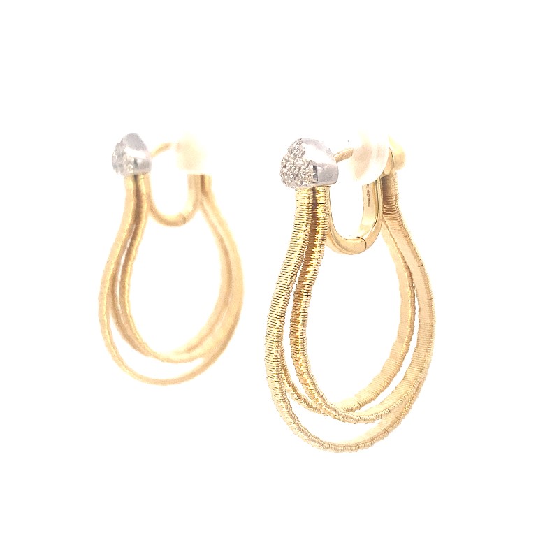 Estate Marco Bicego Diamond 3 Strand Earrings