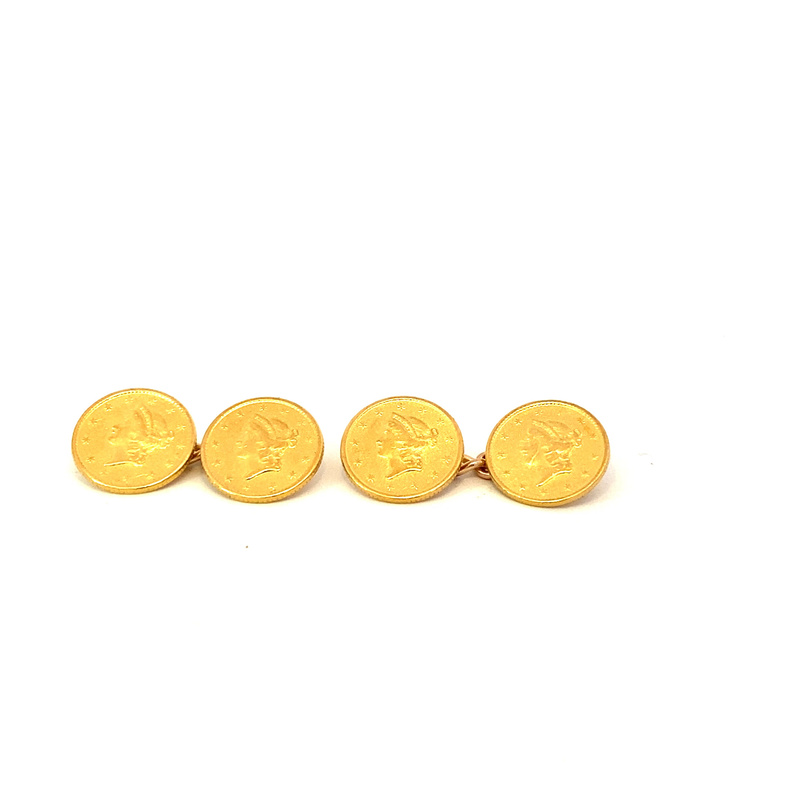 Estate Liberty Head Gold Coin Cufflinks